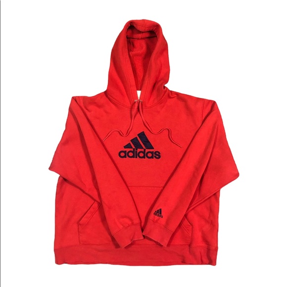 Red Large Adidas Hoodie - Picture 1 of 3